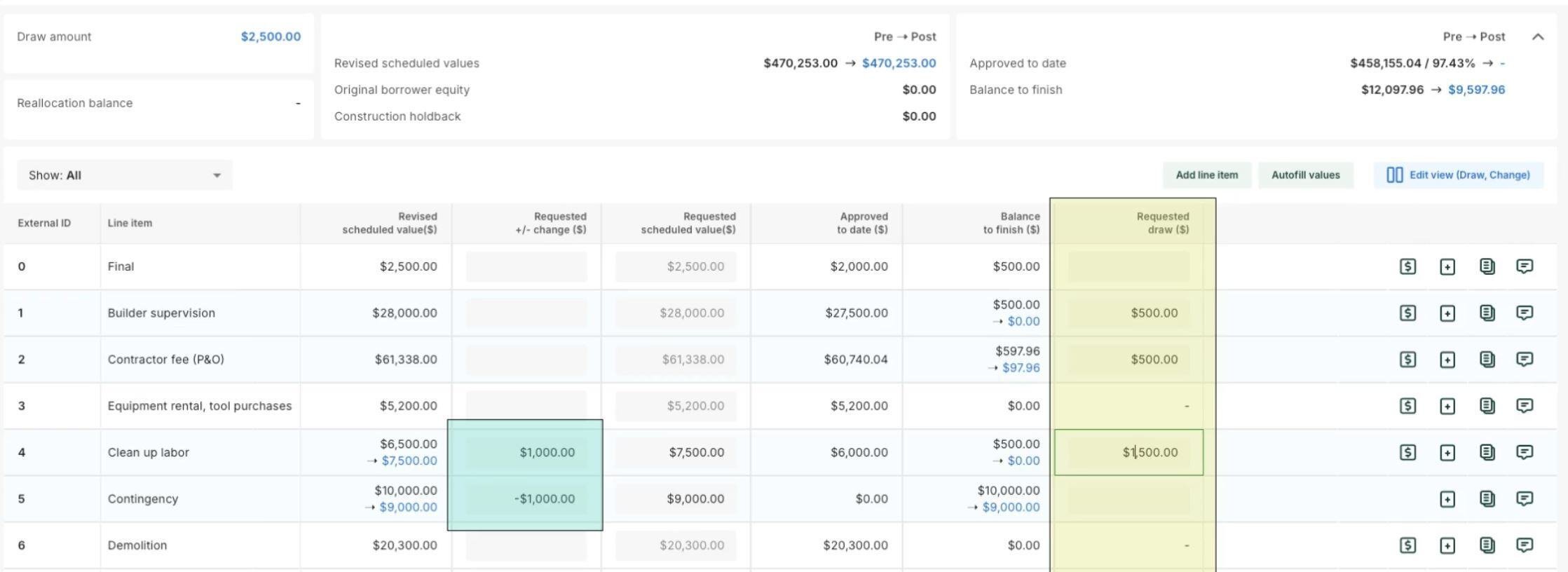 Borrower Trustpoint Draw Request SOW2